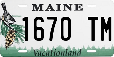 ME license plate 1670TM