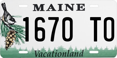 ME license plate 1670TO