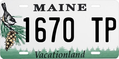 ME license plate 1670TP