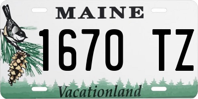 ME license plate 1670TZ