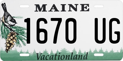 ME license plate 1670UG