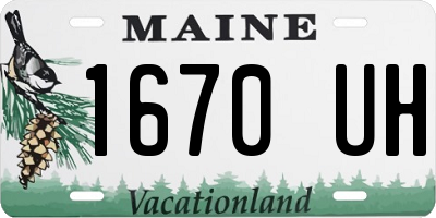 ME license plate 1670UH