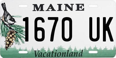 ME license plate 1670UK