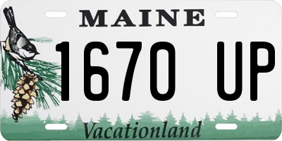 ME license plate 1670UP