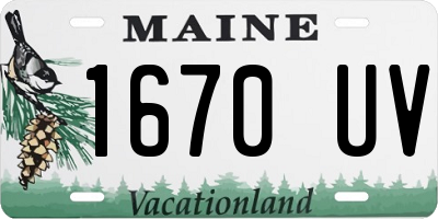 ME license plate 1670UV