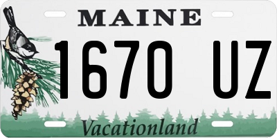 ME license plate 1670UZ