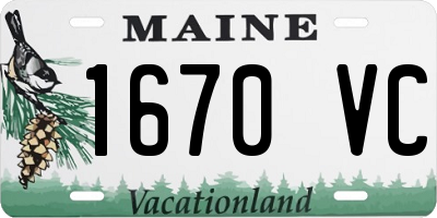 ME license plate 1670VC