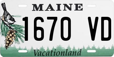 ME license plate 1670VD