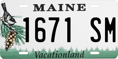 ME license plate 1671SM