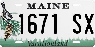 ME license plate 1671SX