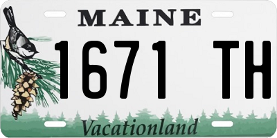 ME license plate 1671TH