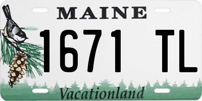 ME license plate 1671TL
