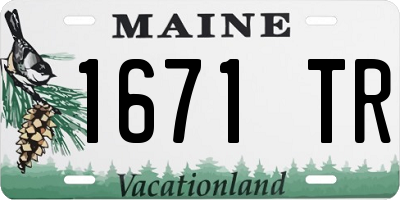 ME license plate 1671TR