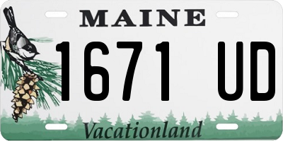 ME license plate 1671UD