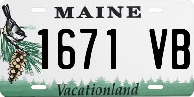 ME license plate 1671VB