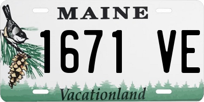 ME license plate 1671VE