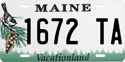 ME license plate 1672TA