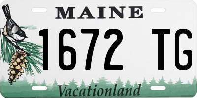 ME license plate 1672TG