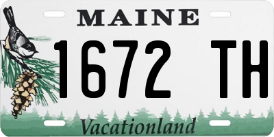 ME license plate 1672TH