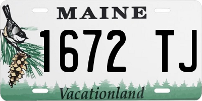 ME license plate 1672TJ