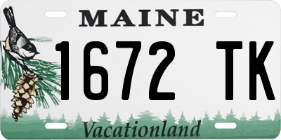 ME license plate 1672TK