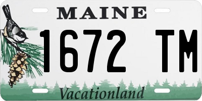 ME license plate 1672TM