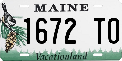 ME license plate 1672TO