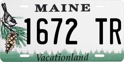 ME license plate 1672TR
