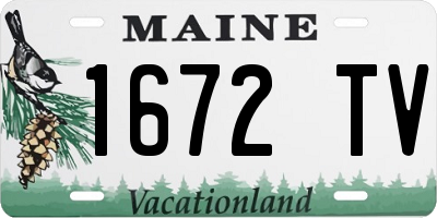 ME license plate 1672TV