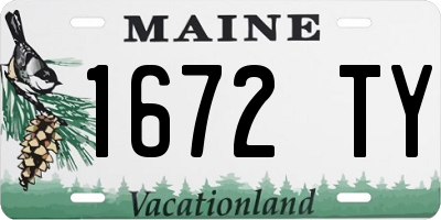 ME license plate 1672TY