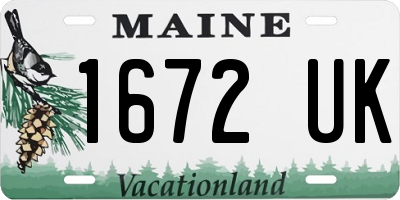 ME license plate 1672UK