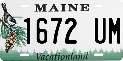 ME license plate 1672UM