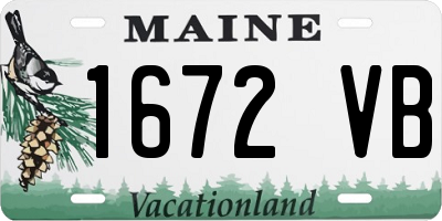 ME license plate 1672VB