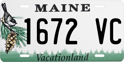 ME license plate 1672VC