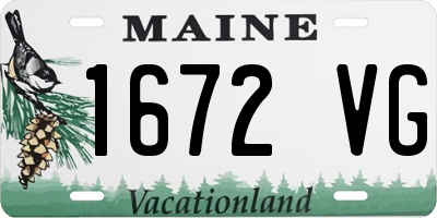 ME license plate 1672VG