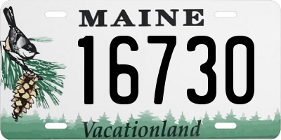 ME license plate 16730