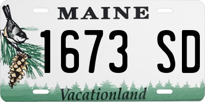 ME license plate 1673SD