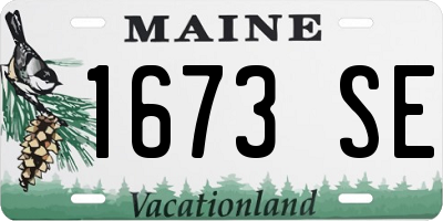ME license plate 1673SE