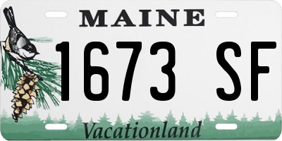 ME license plate 1673SF
