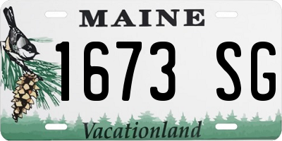 ME license plate 1673SG