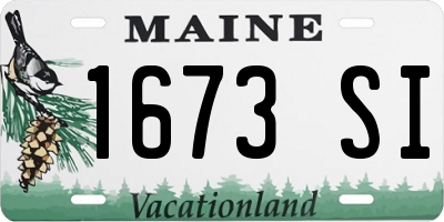 ME license plate 1673SI