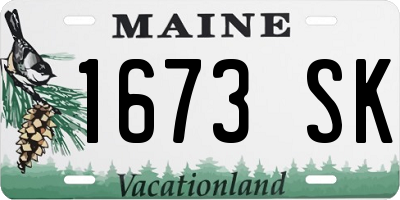 ME license plate 1673SK