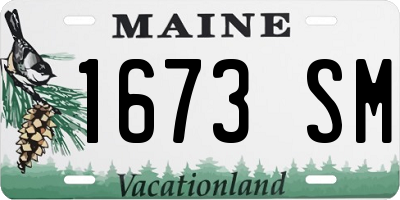 ME license plate 1673SM