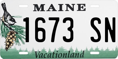 ME license plate 1673SN