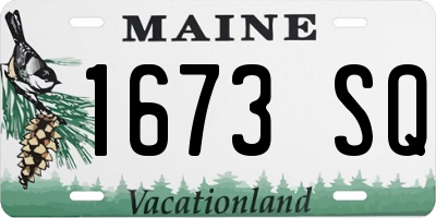 ME license plate 1673SQ