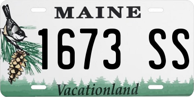 ME license plate 1673SS