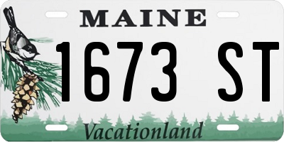 ME license plate 1673ST