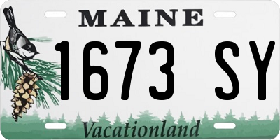 ME license plate 1673SY