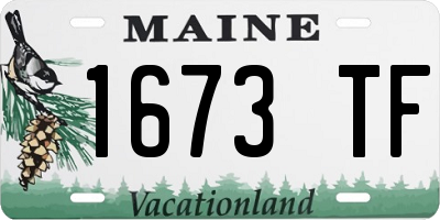 ME license plate 1673TF