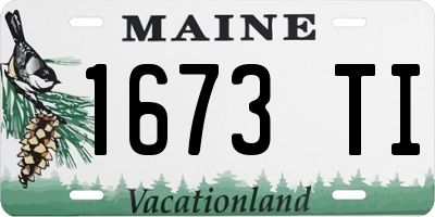 ME license plate 1673TI
